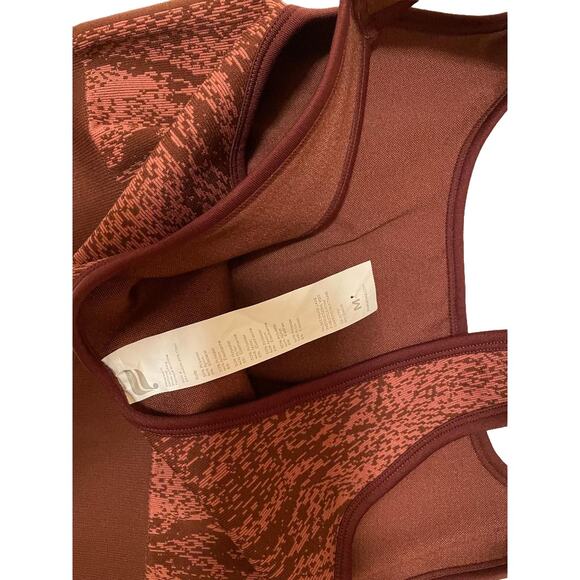 Fabletics Cherry Mocha Snakeskin Animal Print‎ Sports Bra Top Size Medium - Picture 5 of 6